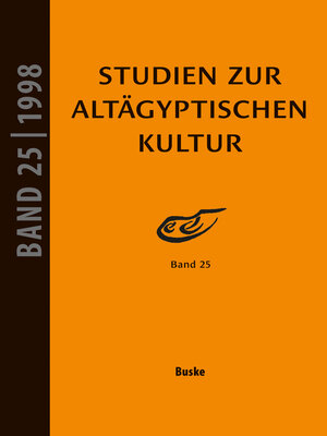 cover image of Studien zur Altägyptischen Kultur Band 25